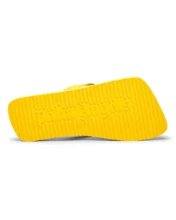 Flip-Flops mit Logo-Print - Gelb