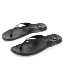 Flip-Flops mit Logo-Schild - Schwarz