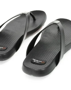 Flip-Flops mit Logo-Schild - Schwarz