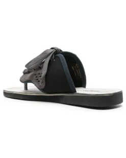Flip-Flops mit Schnürung - Schwarz