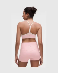 Flow Y BH mit leichtem Halt für A/B-Cups Evolve Pop Strap für Frauen – Größe in Pink Pearl/Light Ivory