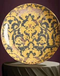 Fortuny Laotze Coupé Schale 46cm - Gelb