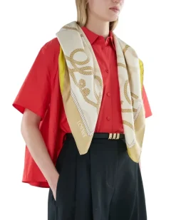 Foulard mit Print Beige