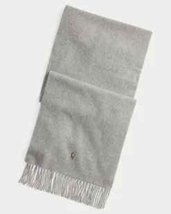 Fransenschal aus Schurwolle Grey