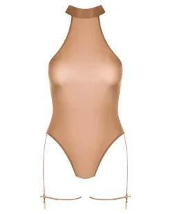 French Kiss Light Neckholder-Body mit Tanga - Nude