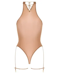French Kiss Light Neckholder-Body mit Tanga - Nude