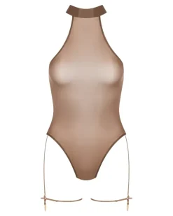French Kiss Light Neckholder-Body mit Tanga - Braun
