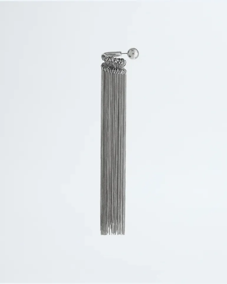 Fringes Mono-Ohrring-Silber - Damen