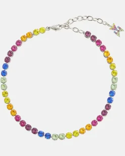 Fußkettchen mit Kristallen Multicolor