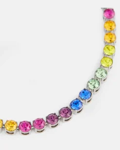 Fußkettchen mit Kristallen Multicolor