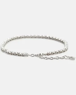 Fußkettchen mit Kristallen Silber
