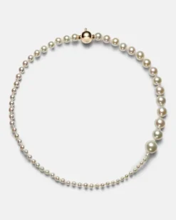 Fußkettchen Peggy à Pied aus Süßwasserperlen mit 14kt Gelbgold