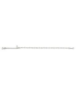 Fußkette mit Kunstperlen - Silber