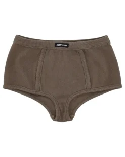 garment-dyed ribbed boxer shorts - Braun