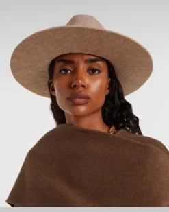 Gefilzter Fedora-Hut Beige