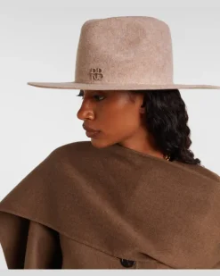 Gefilzter Fedora-Hut Beige