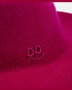 Gefilzter Hut aus Wolle Rosa