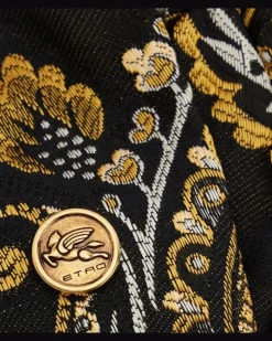 Geknotetes Haarband aus Jacquard Schwarz