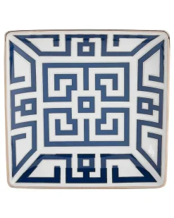 Geometrisches Labirinto Serviertablett (20cm) - Weiß