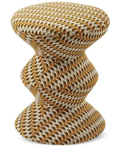 Geo Soft Zig Zag Hocker (47cm) - Nude