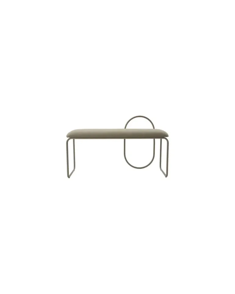 Gepolsterte Bank Angui - Beige - Recyceltes Polyester