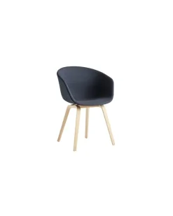 Gepolsterter Sessel About a chair - Holz natur - Stoff Remix - Designer Hee Welling