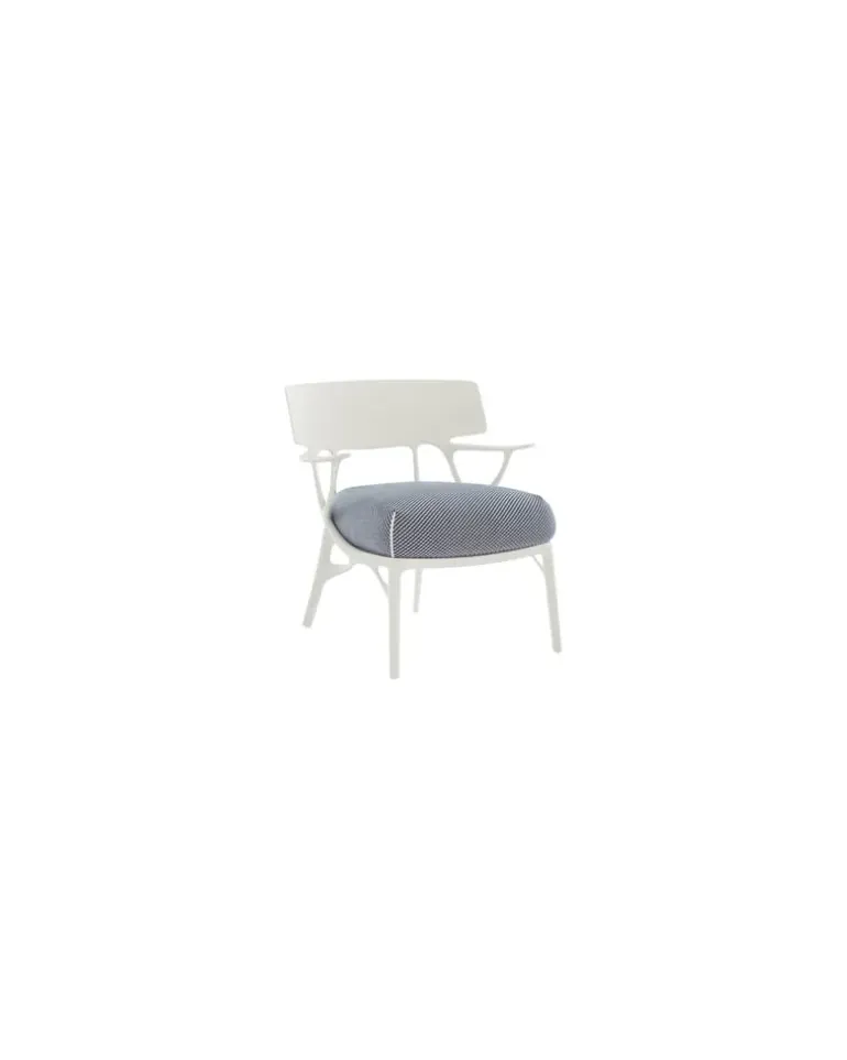 Gepolsterter Sessel A. I - Blau - Recyceltes thermoplast. Technopolymer - Designer Philippe Starck