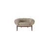 Gepolsterter Sessel Croissant - Beige - Nussbaum massiv - Designer Illum Wikkelsø