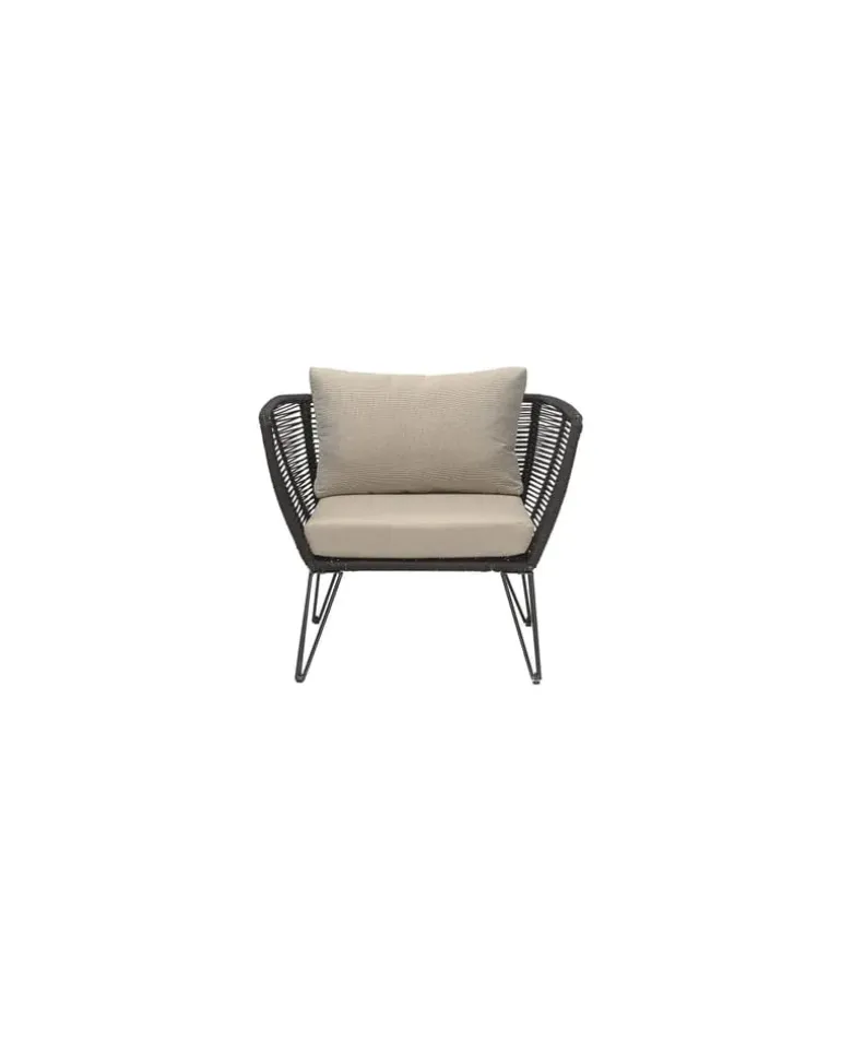 Gepolsterter Sessel Mundo - Beige - PVC-Draht