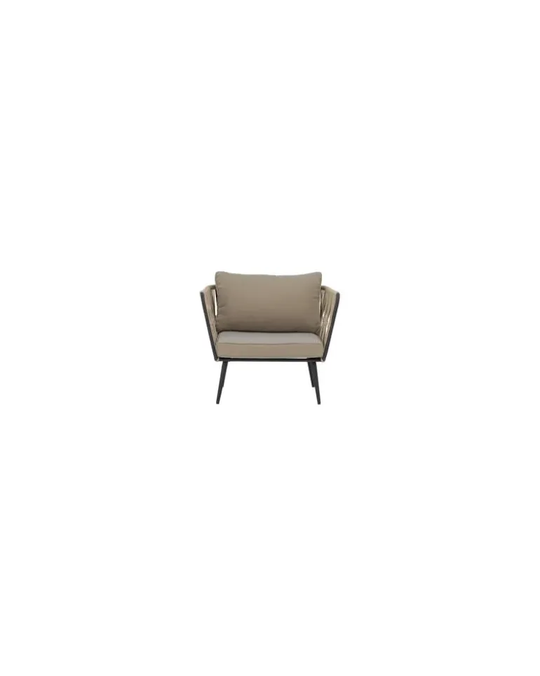 Gepolsterter Sessel Pavone - Beige - Polyesterseil