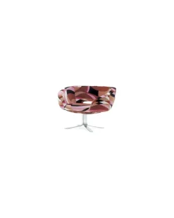 Gepolsterter Sessel Rive Droite - Rosa - Polyurethan-Schaum - Designer Patrick Norguet
