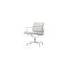 Gepolsterter Sessel Soft Pad - Weiß - Polierter Aluminium-Druckguss - Designer Charles & Ray Eames