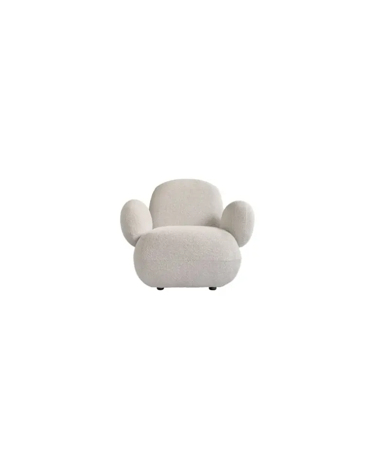 Gepolsterter Sessel Toe - Weiß - Schlingenpol - Designer Tommy Hyldahl