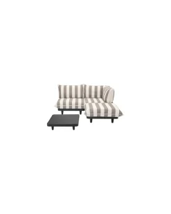 Gepolstertes Gartensofa Paletti - Braun - Olefin Stoff