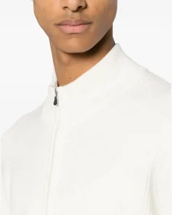 Gerippte Sweatshirtjacke - Nude