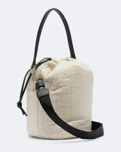 Gesteppte Bucket Bag Caradoc Small Weiß
