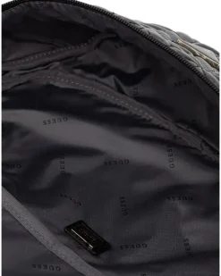Gesteppte Gürteltasche mit Zickzackmuster - Schwarz