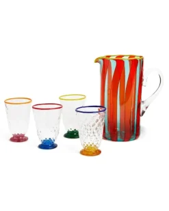 Gestepptes Glas mit Kontrastdetails (2er-Set) - Nude