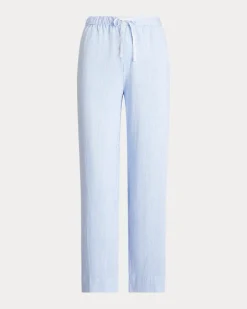 Gestreifte Pyjamahose aus Baumwolljersey Blue