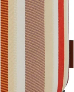 Gestreifter Biarritz Hocker - Weiß