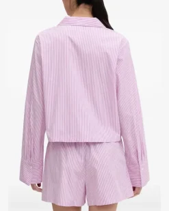 Gestreifter Pyjama - Rosa