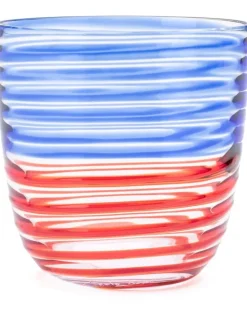 Gestreiftes Glas - Blau