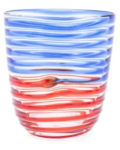 Gestreiftes Glas - Blau