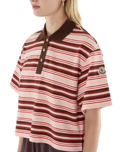 Gestreiftes Polohemd Red