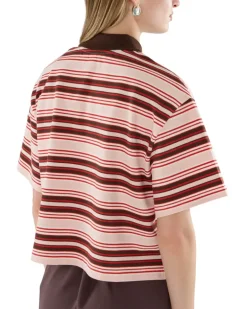 Gestreiftes Polohemd Red