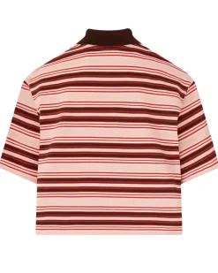 Gestreiftes Polohemd Red