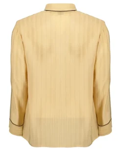 Gestreiftes Pyjama-Oberteil - Nude