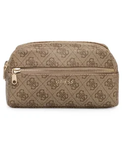 4G Kosmetiktasche mit Monogramm-Print - Nude