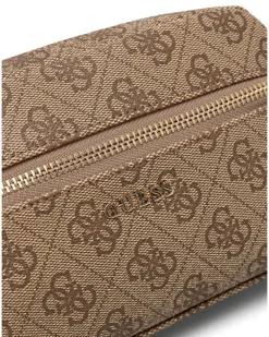 4G Kosmetiktasche mit Monogramm-Print - Nude