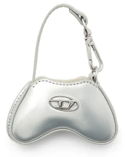 Glänzender Taschenanhänger mit Spiegel - Charms und Schlüsselanhänger - Damen - Silber